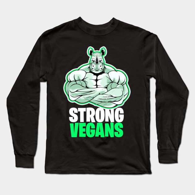 Strong Vegans Long Sleeve T-Shirt by Digifestas